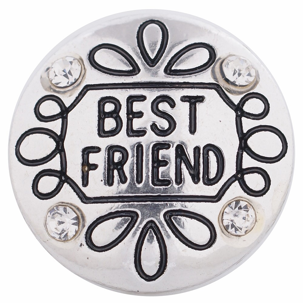 Snap Jewelry Rhinestone Best Friend Clear 18-20mm Fits Ginger Charm Accessories