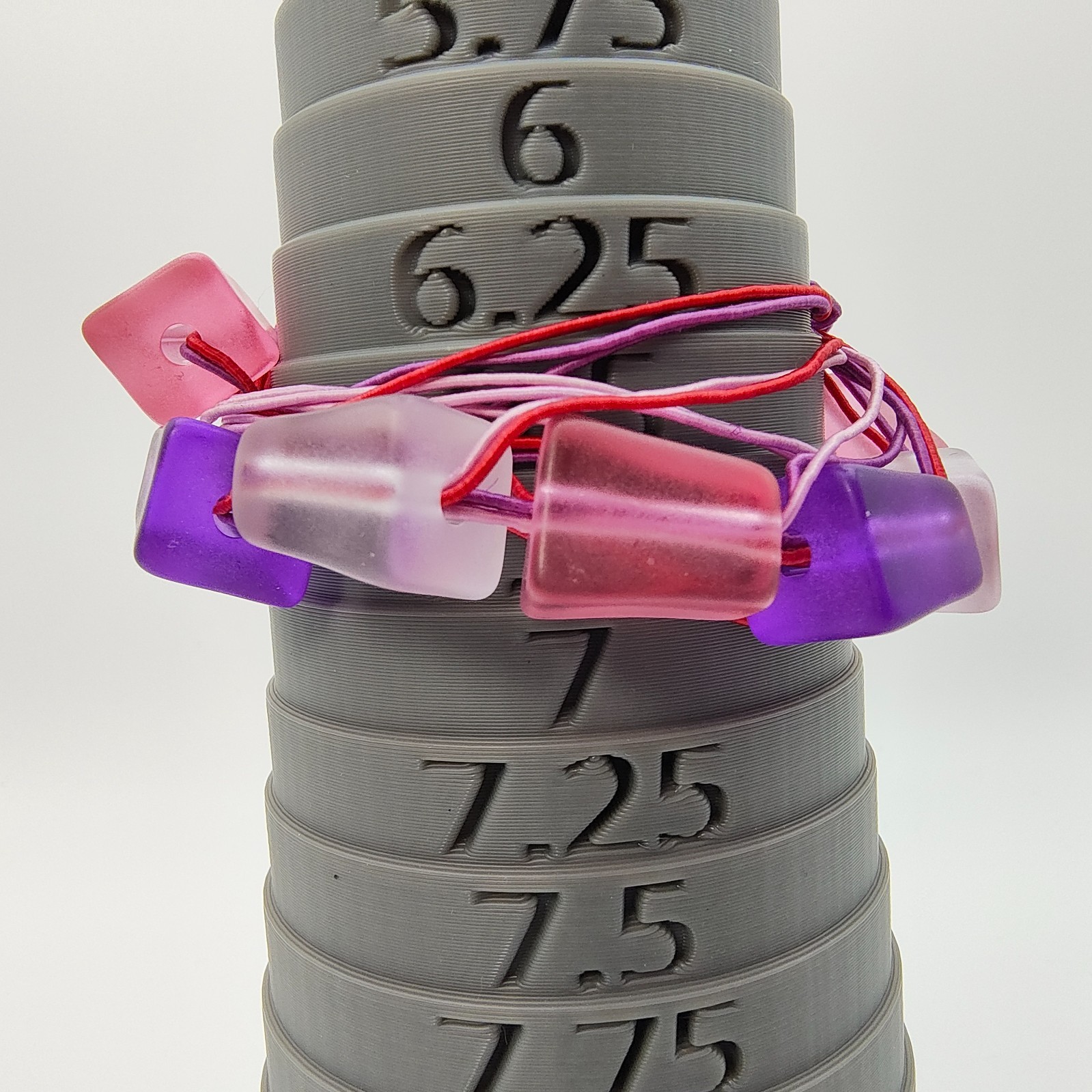 Gimme Gummy Arm Party Bracelet Chunky Color Pop Pink Purple White Kidcore