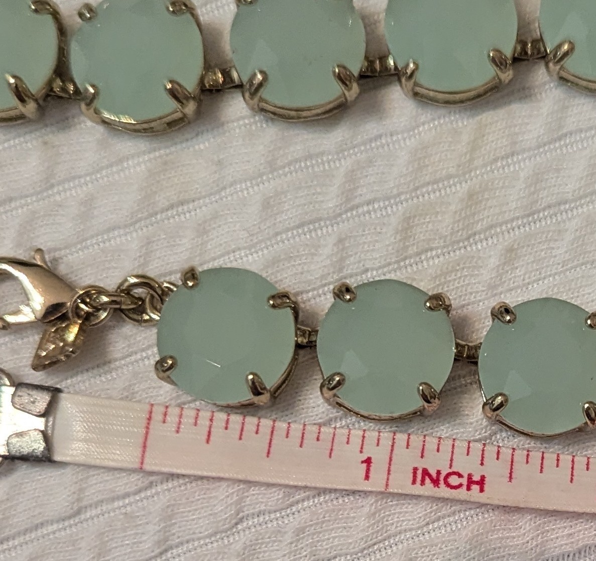Banana Republic Seafoam Green Faceted Statement Necklace 15-17 Inches