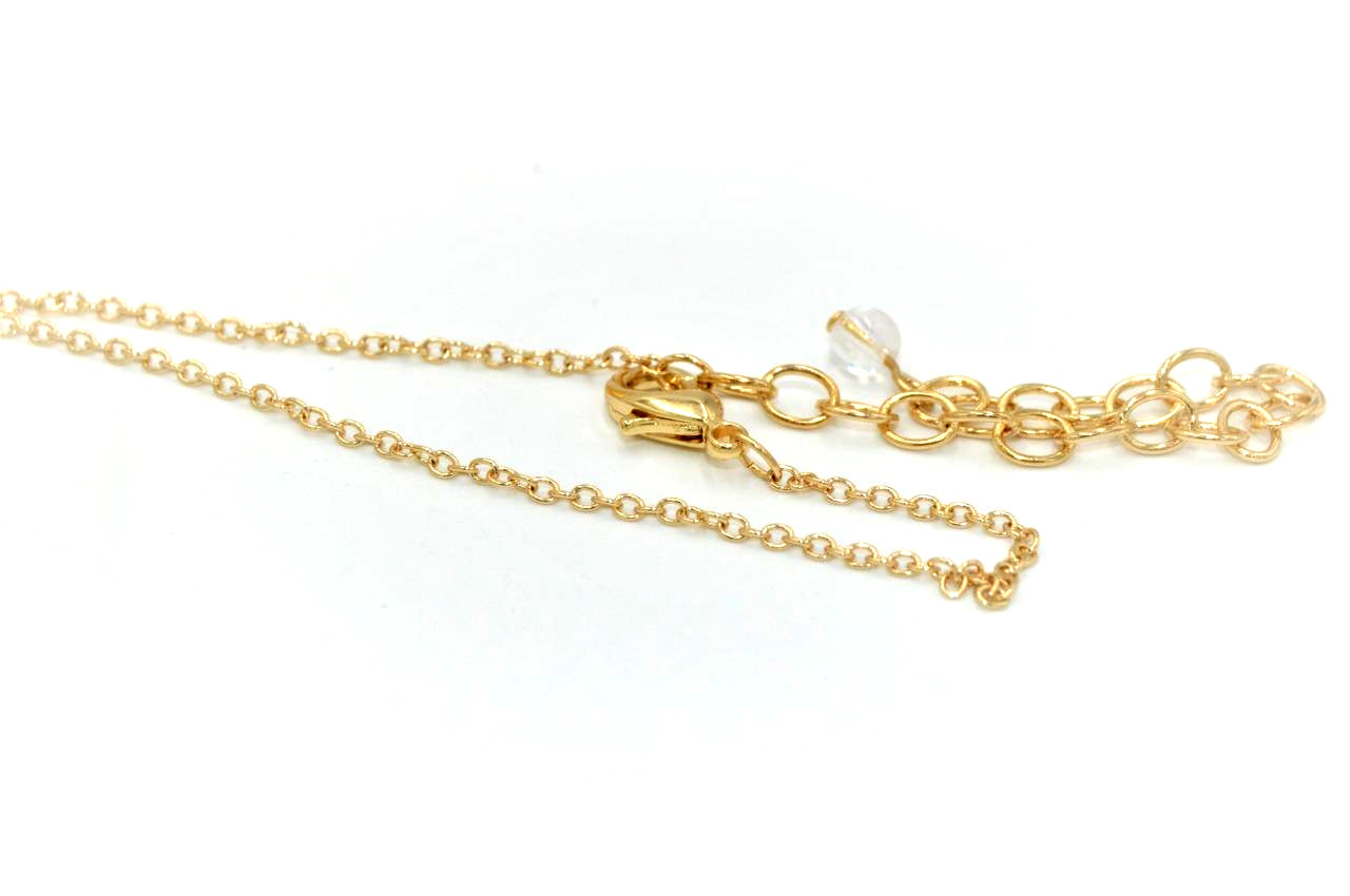 New Anne Klein Crystal Pendant & Stud Earrings Gold Tone – 16 to 20 inch