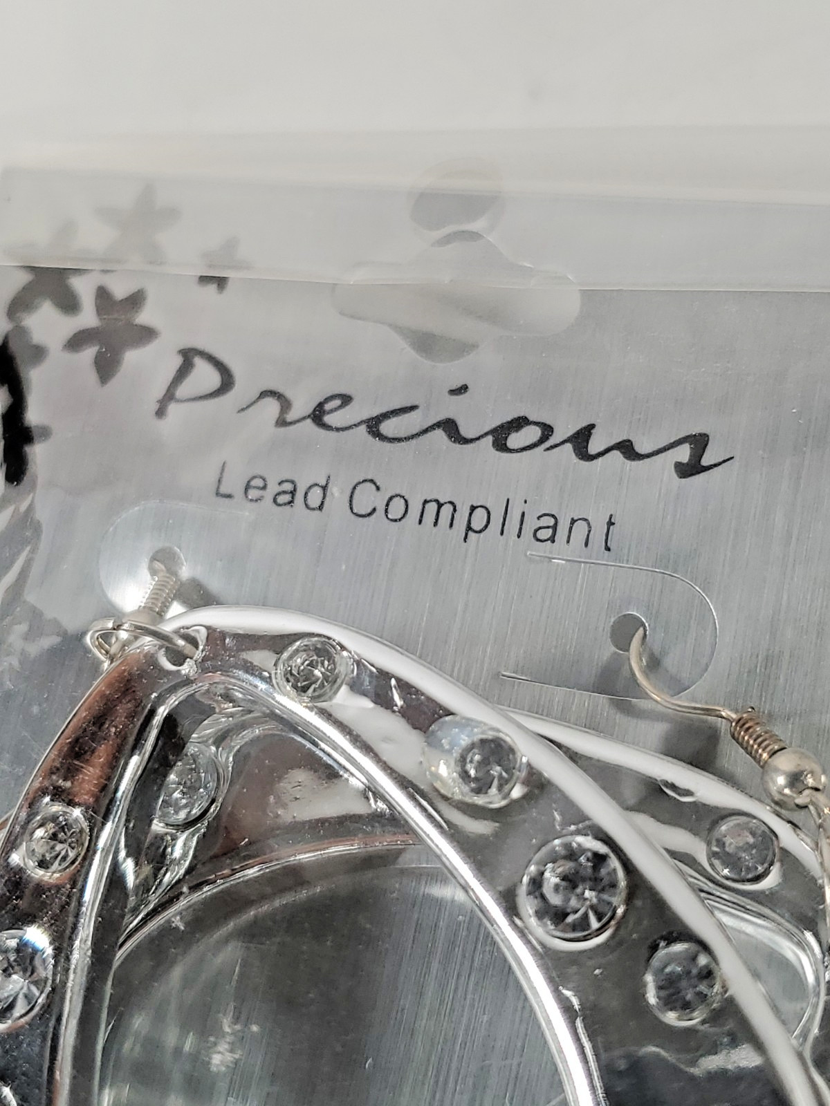 Lot Of 2 Silver Tone Teardrop Dangle Earings Lead Compliant- Lead Free 2 1/4″