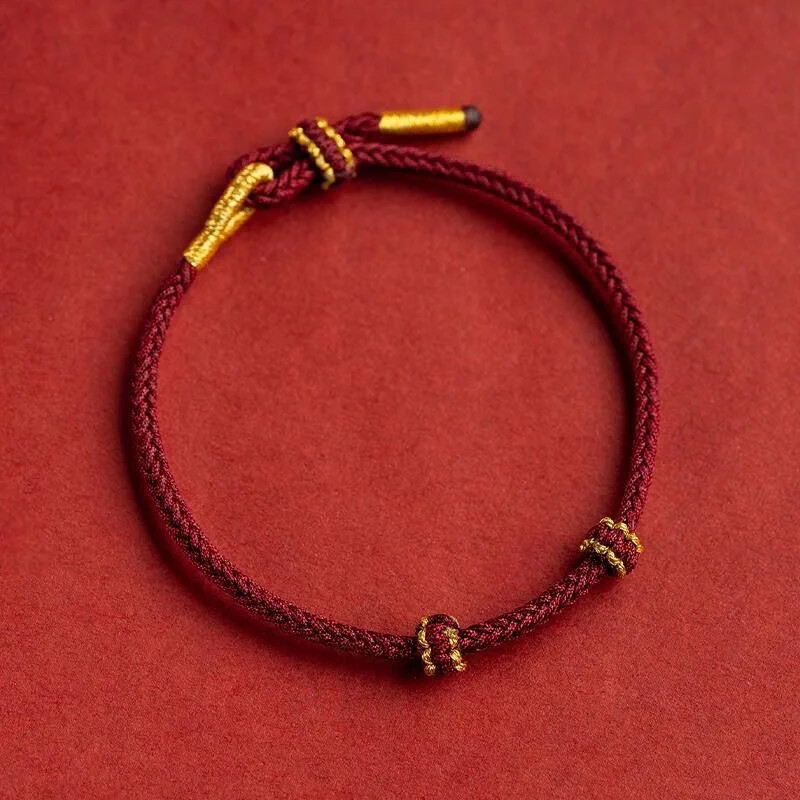 Hand Woven Size Adjust DIY Red String Bracelets Luck Rope Bracelet Gift