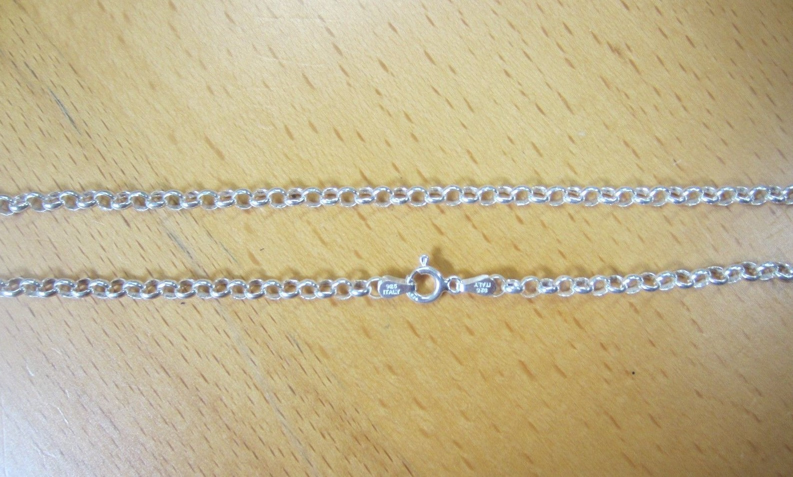 3.7mm Solid 925 Sterling Silver Rolo Necklace Made in Italy 16″ 18″ 20″ 24″ 30″