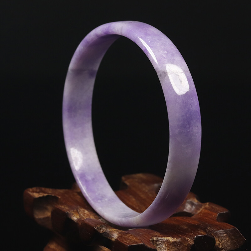 57mm Lavender Purple Jadeite Jade Bangle Bracelet Women’s Chinese Jade 10471
