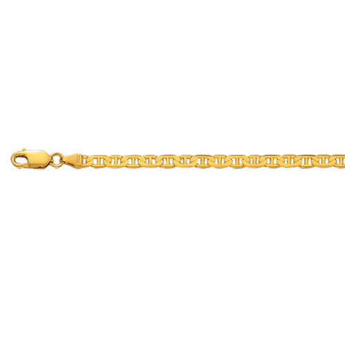 Mariner Anchor Link Chain Anklet Ankle Bracelet REAL 10K Yellow Gold 3.2mm