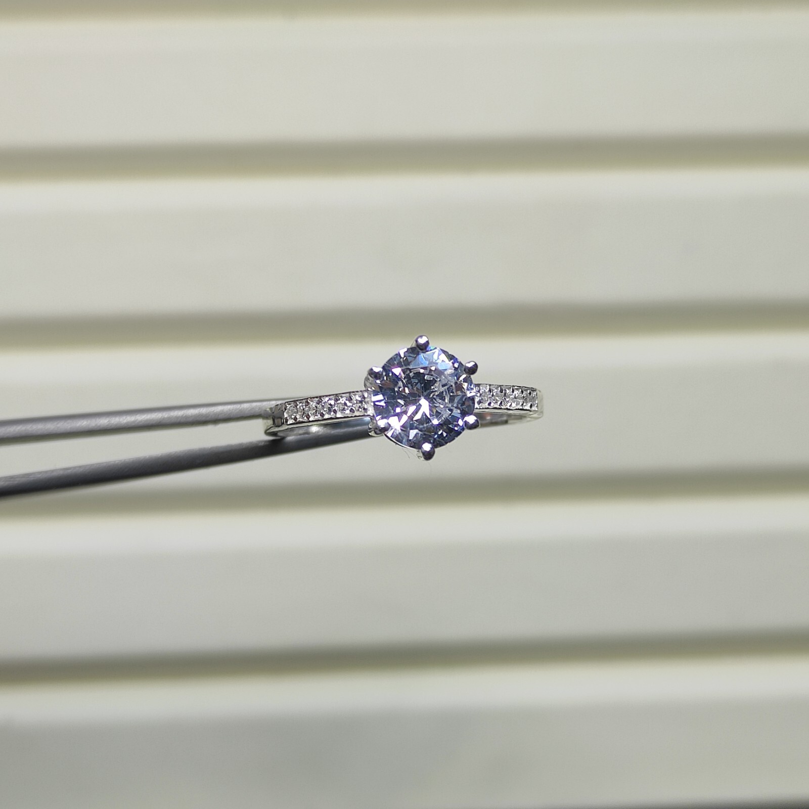 White simulant diamond ring | American diamond ring | Anniversary gift C6888