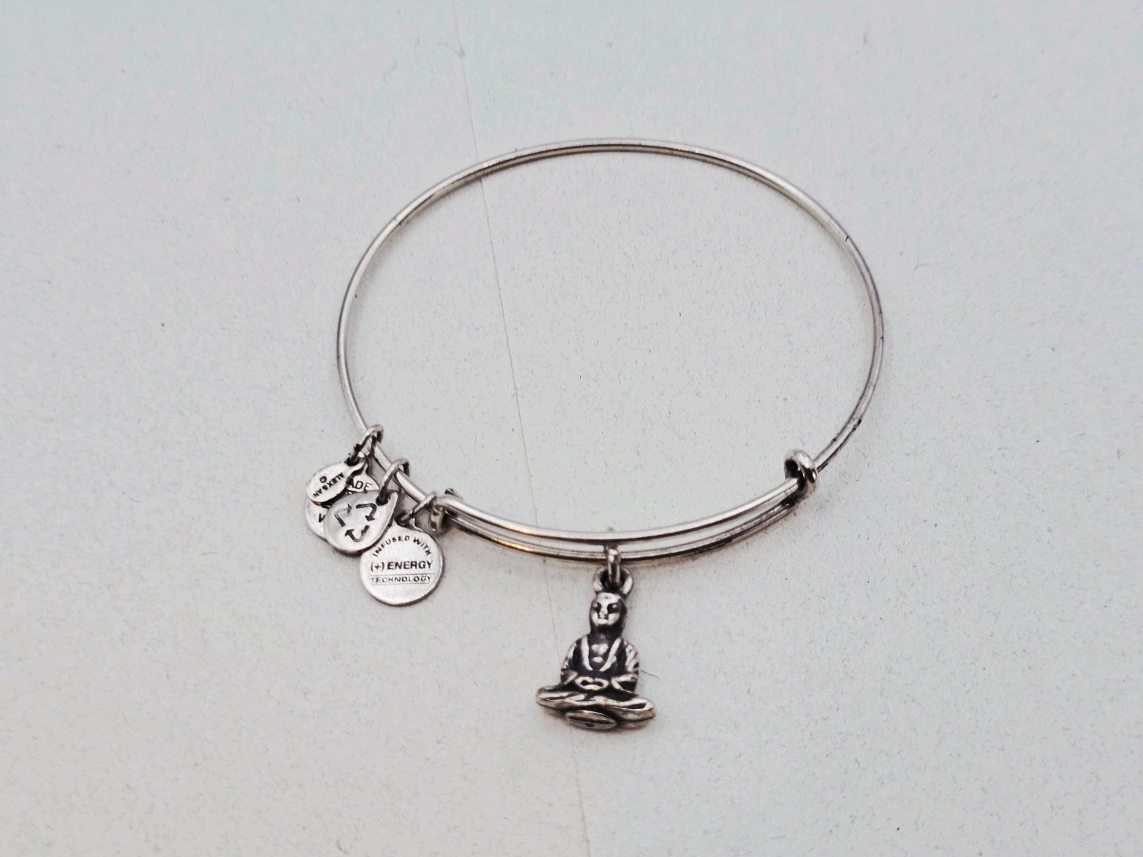 Alex And Ani Silver Tone Bracelet With A Sitting Buddha Charm ✨️