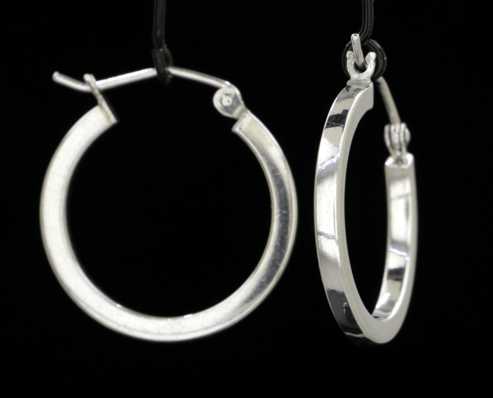 925 St. Silver Hoop Earring D-20mm 1.4gr #1736