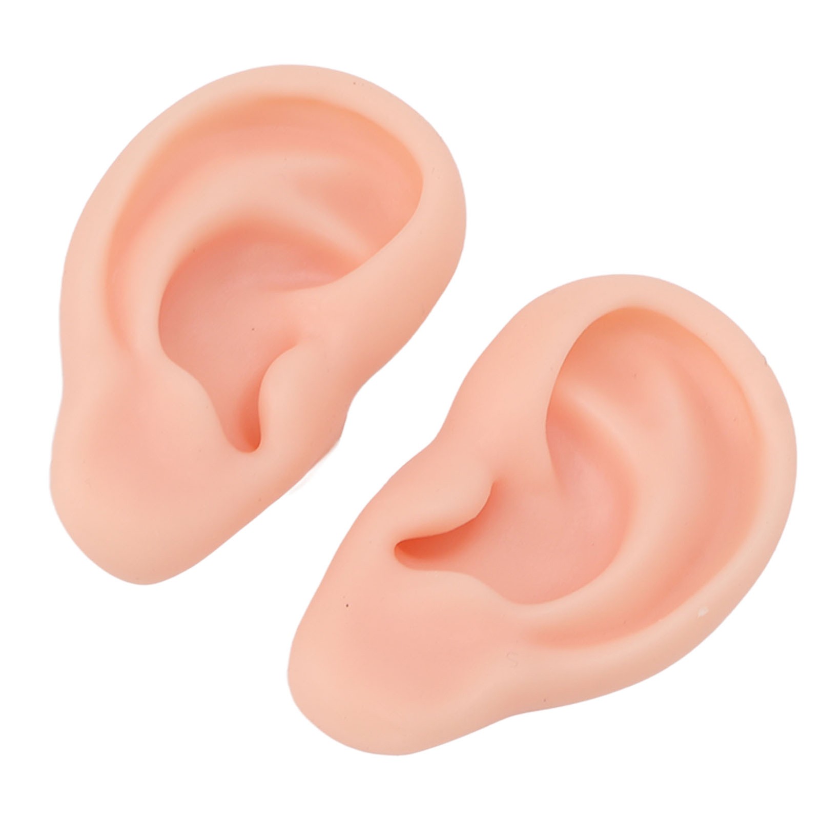 1 Pair Silicone Ear Model Soft For Piercing Exercise (Light Skin)