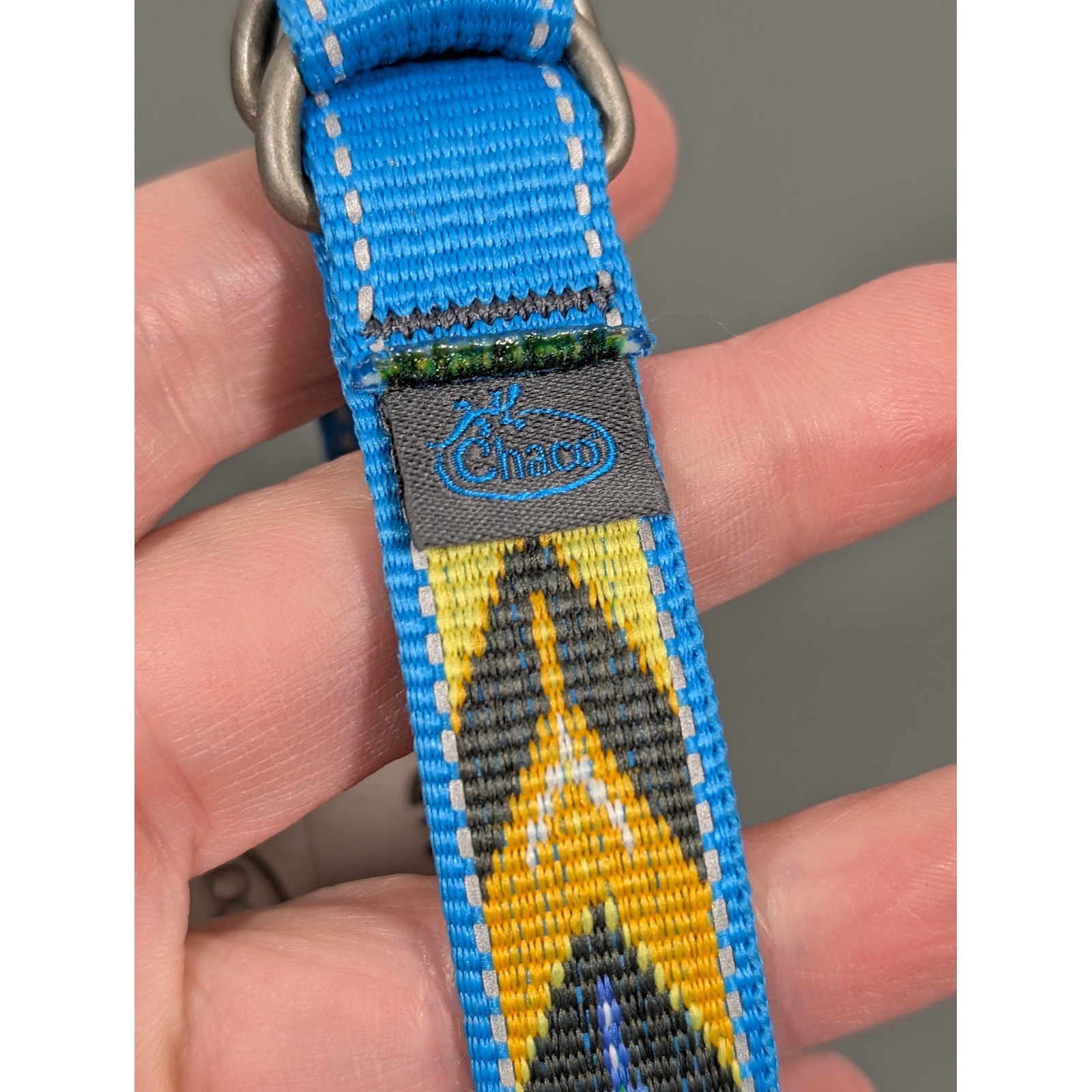 Chaco Z Band Bracelet Blue Green Arrow Pattern Adjustable Nylon Cord NWT