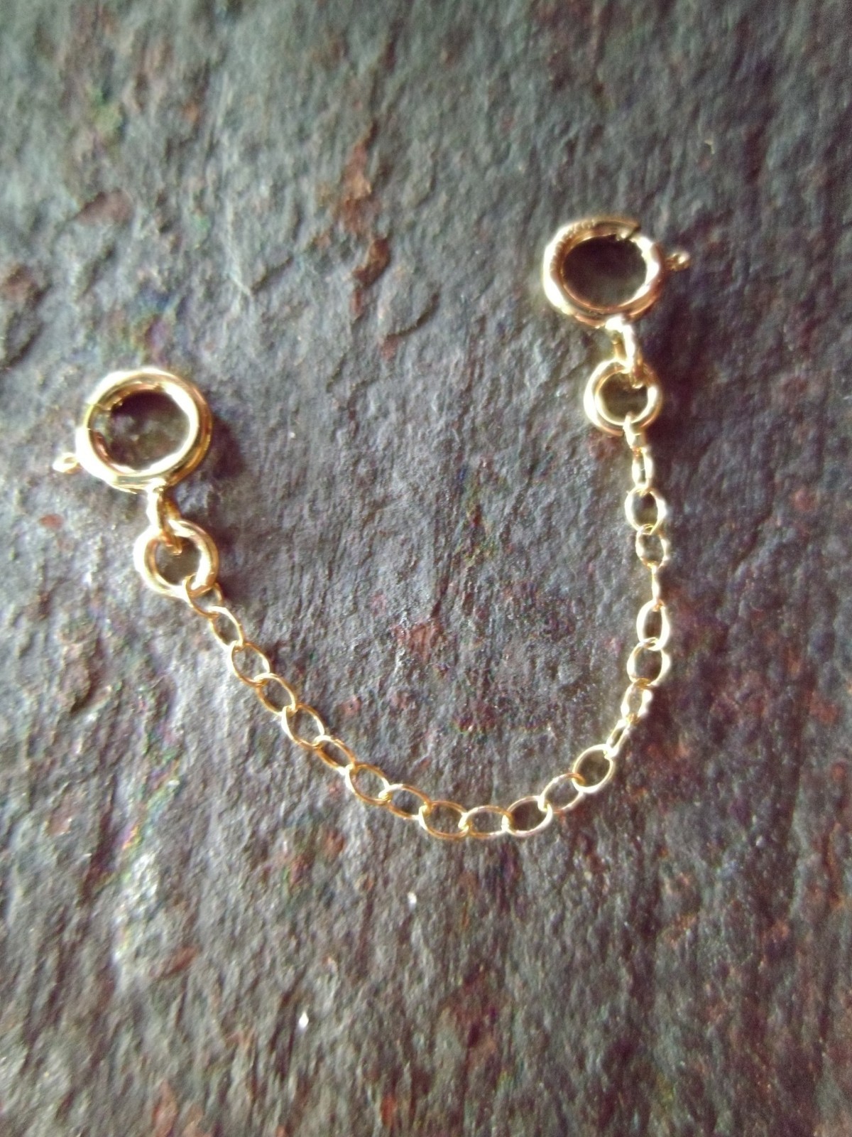 14k Yellow Gold Filled 2″ Safety Chain – Necklace Extender – Bracelet Extension