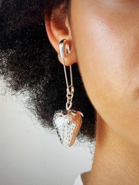 Ambush Silver Strawberry Charm Earring 925 Sterling Silver