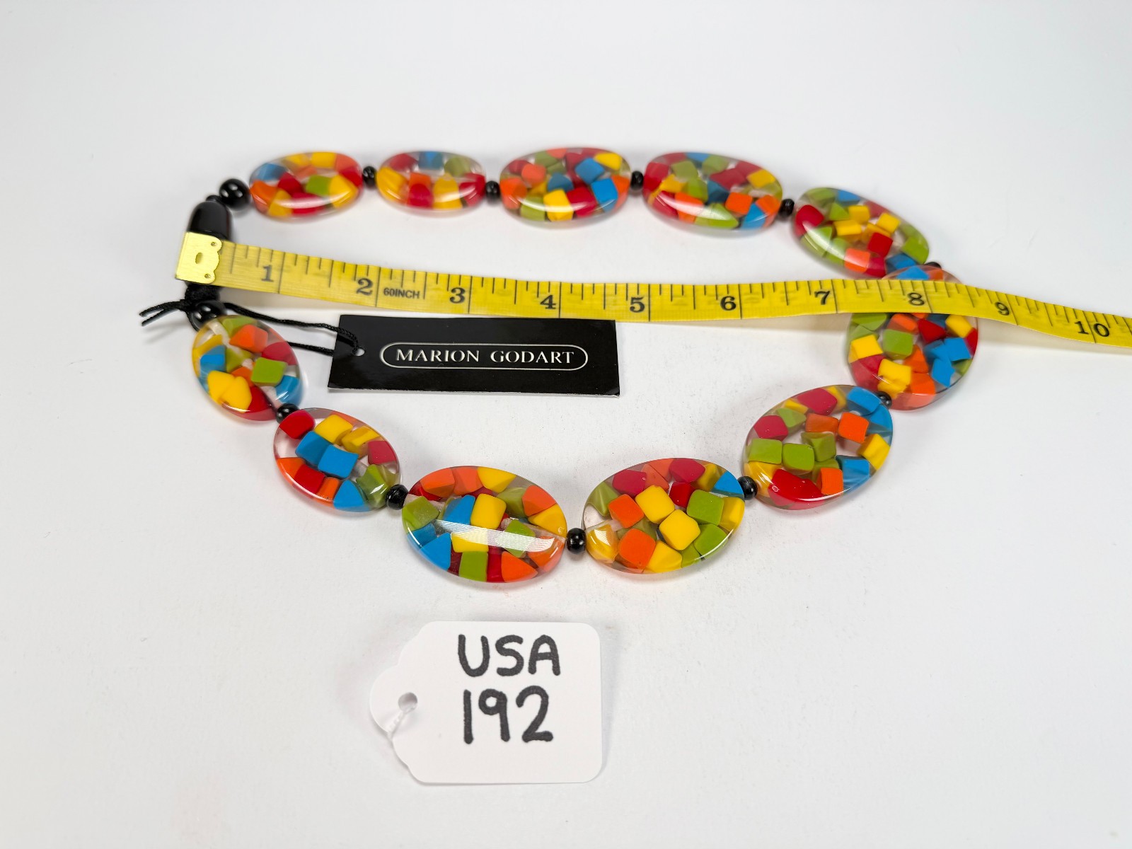 Marion Godart – Confetti “Forme Ovale” Summer Mix Resin Necklace