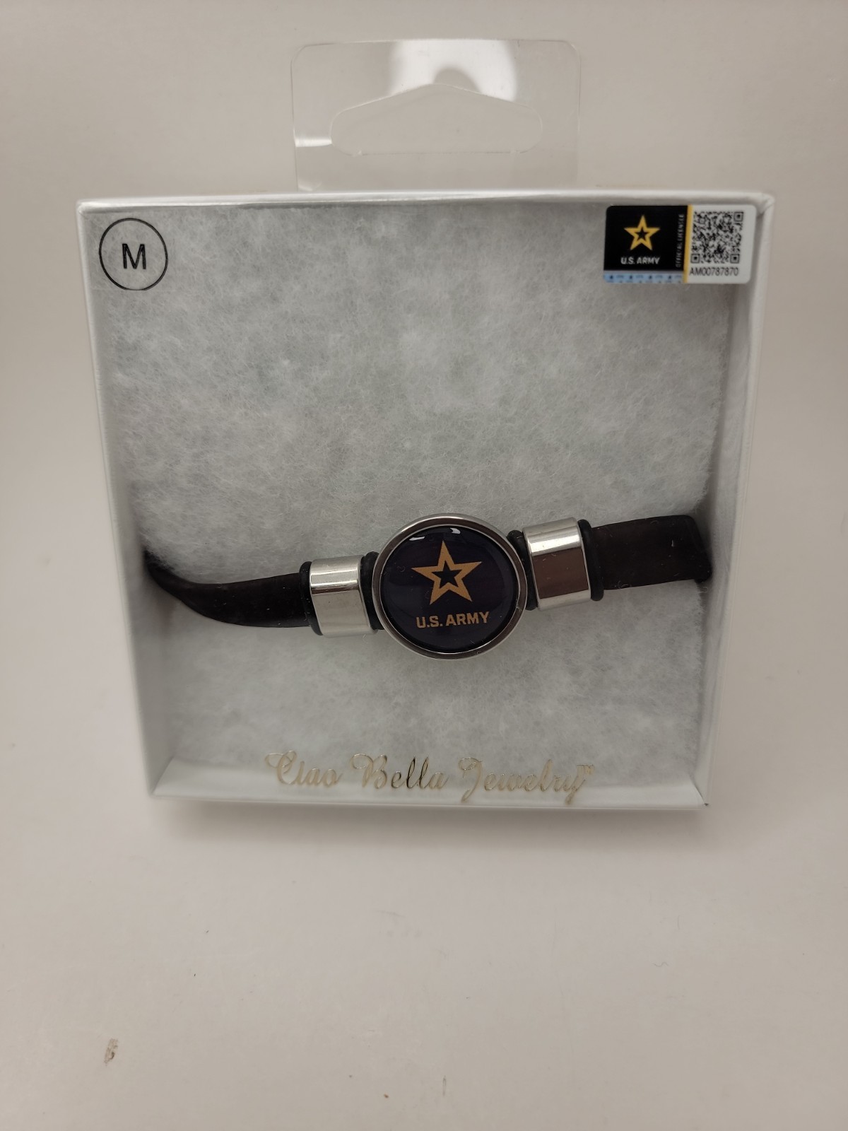 US Army Star Cork Bracelet Oficially Licensed Ciao Bella Jewelry Medium