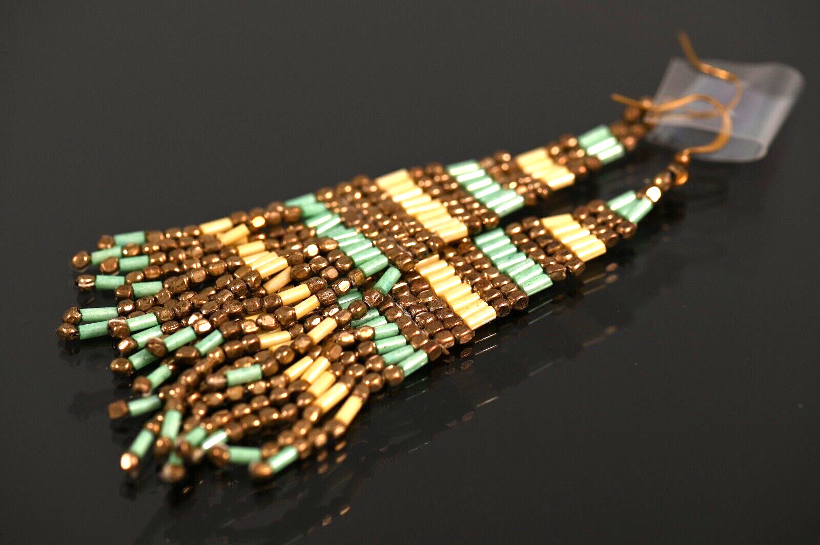 NEW STUNNING MULTICOLOR LONG DANGLE EARRING