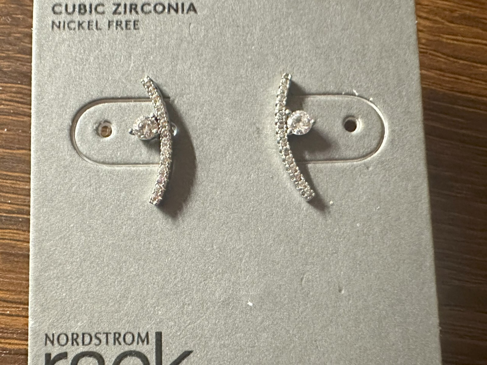 Nordstrom Sterling Silver Lightning Bolt 2 CTW, Cubic Zerconia, Nickle Free