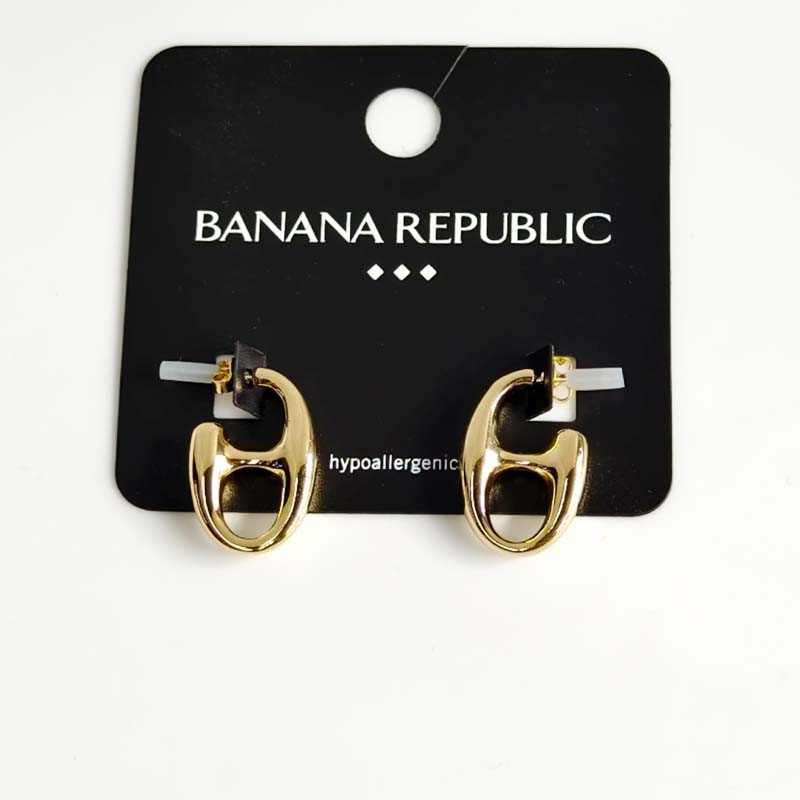 19mm Banana Republic Pig Nose Hoop Earrings Chic Women Party Vacation Jewelry