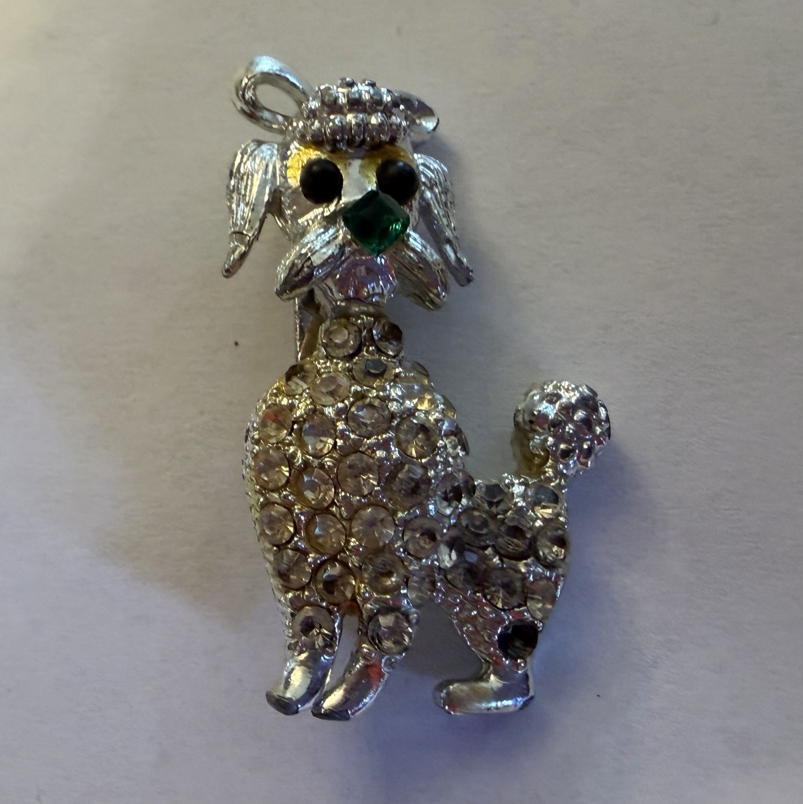 Lot of 3 Dog Brooch Pins: 2 Enamel Dalmatian, 1 Rhinestone Poodle