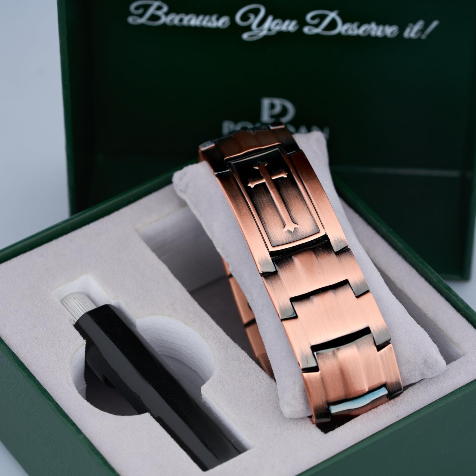 Men’s Adjustable Copper Bracelet 6200 Gauss | Magnetic Christian Cross Jewelry