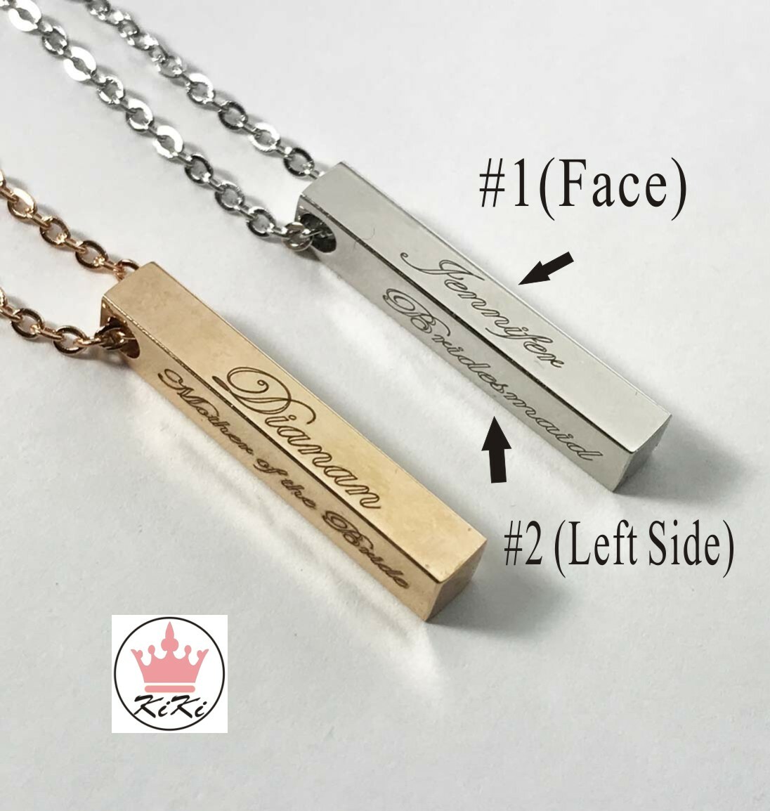 Engraved Custom Personalized Coordinates GPS Bar Necklace Custom Jewelry Pendant