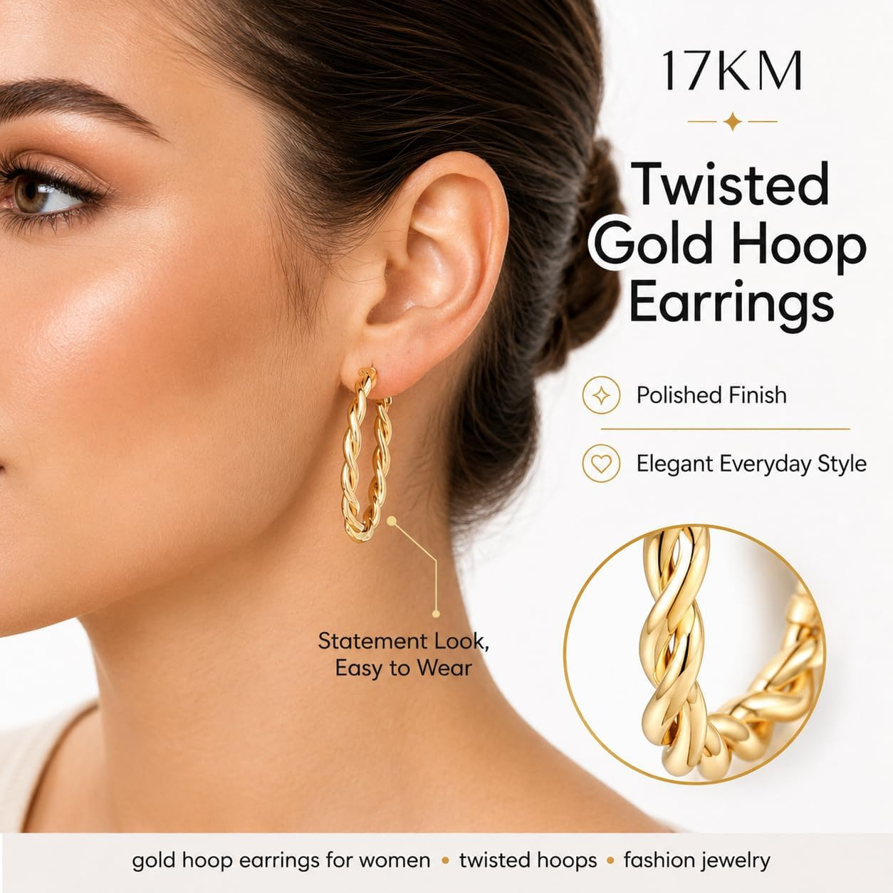 42 Pairs Gold Hoop Earrings Set for Women, Fashion Chunky Pearl Earrings Multipa