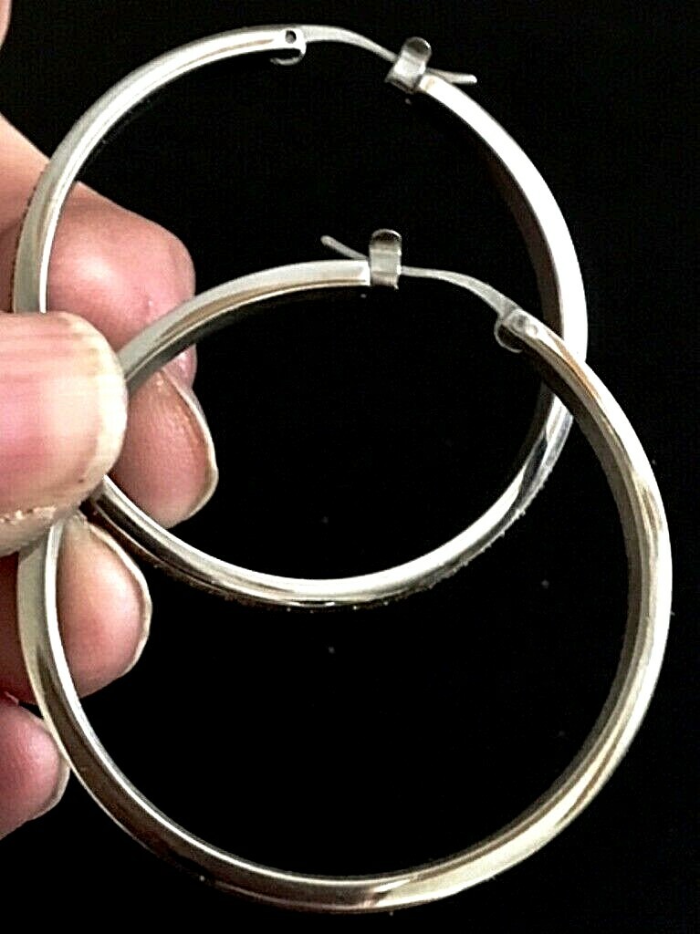 STEEL BY DESIGN PAVE CANARY YELLOW GLITTER SNAP-BAR HOOP EARRINGS-1.25″-NWOT