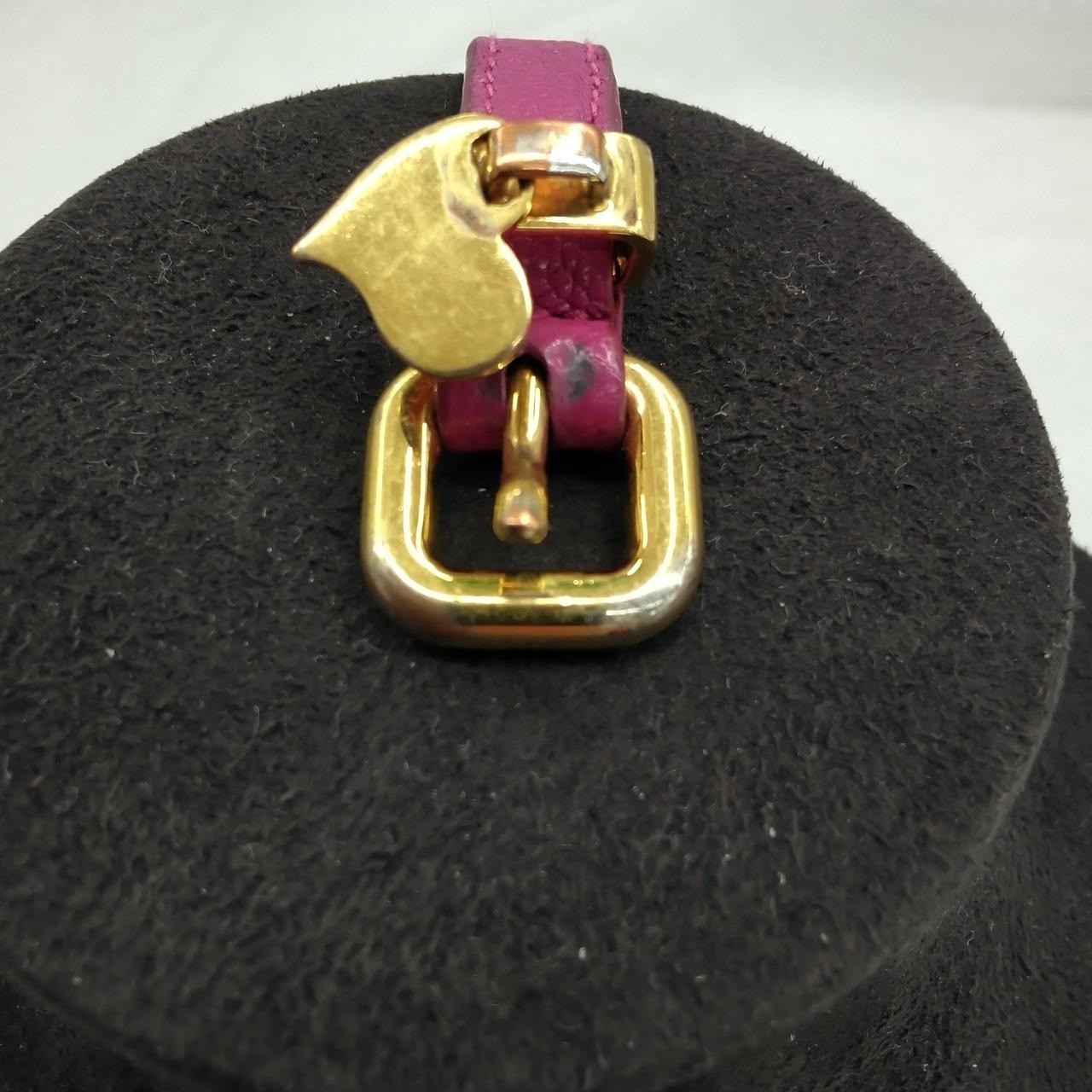 Miu Miu Pink Bracelet Bangle Band Leather Accessory Authentic Gold Women’s