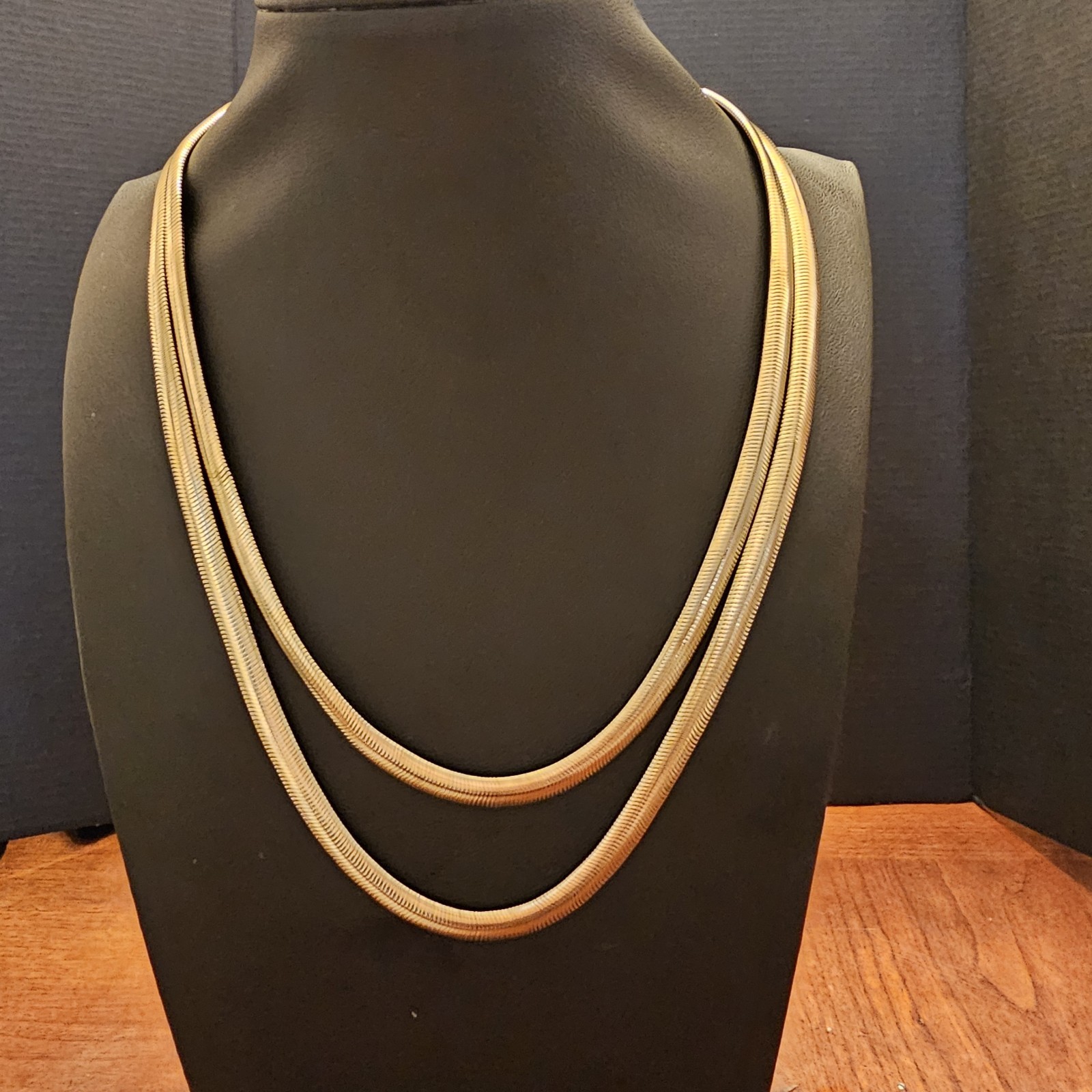 5 MM wide Tubogas Gold Over Bronze 36 inch Necklace or Bracelet