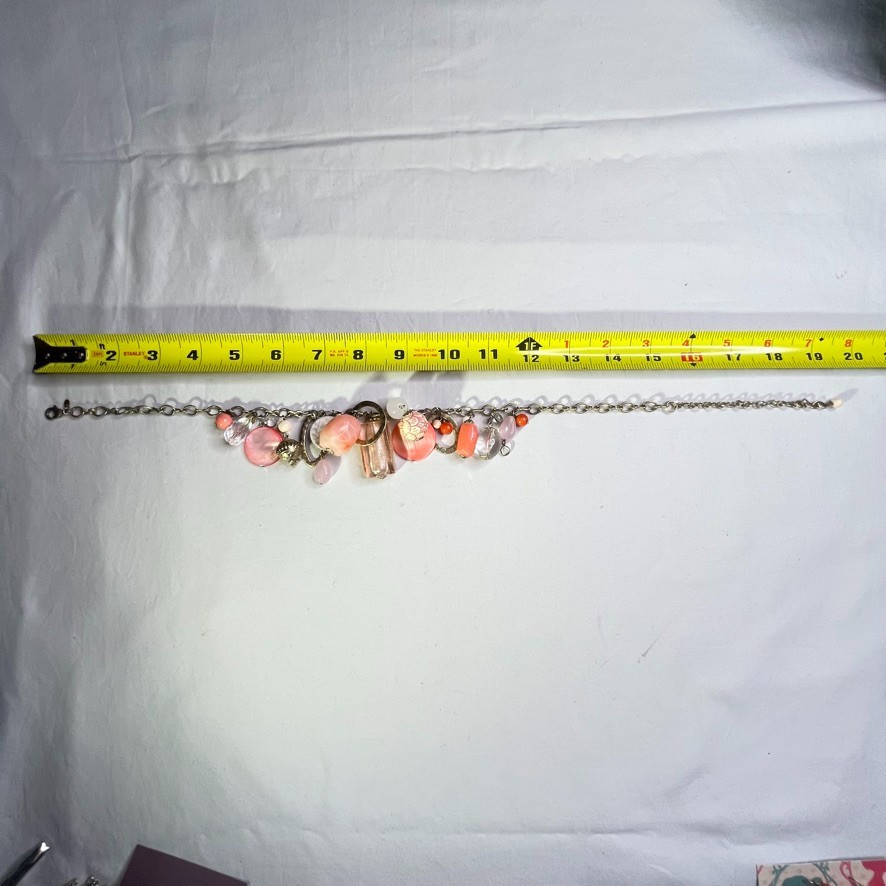 Premier Designs Festive Necklace & Earring set Pink stones of all Shapes & Sizes