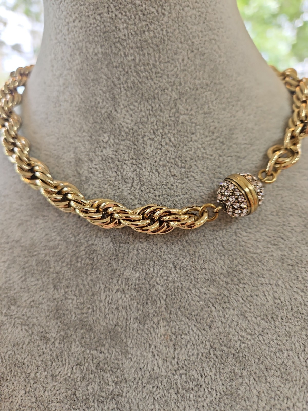 Heidi Daus Snap-Apart GOLD Necklace With Tassel