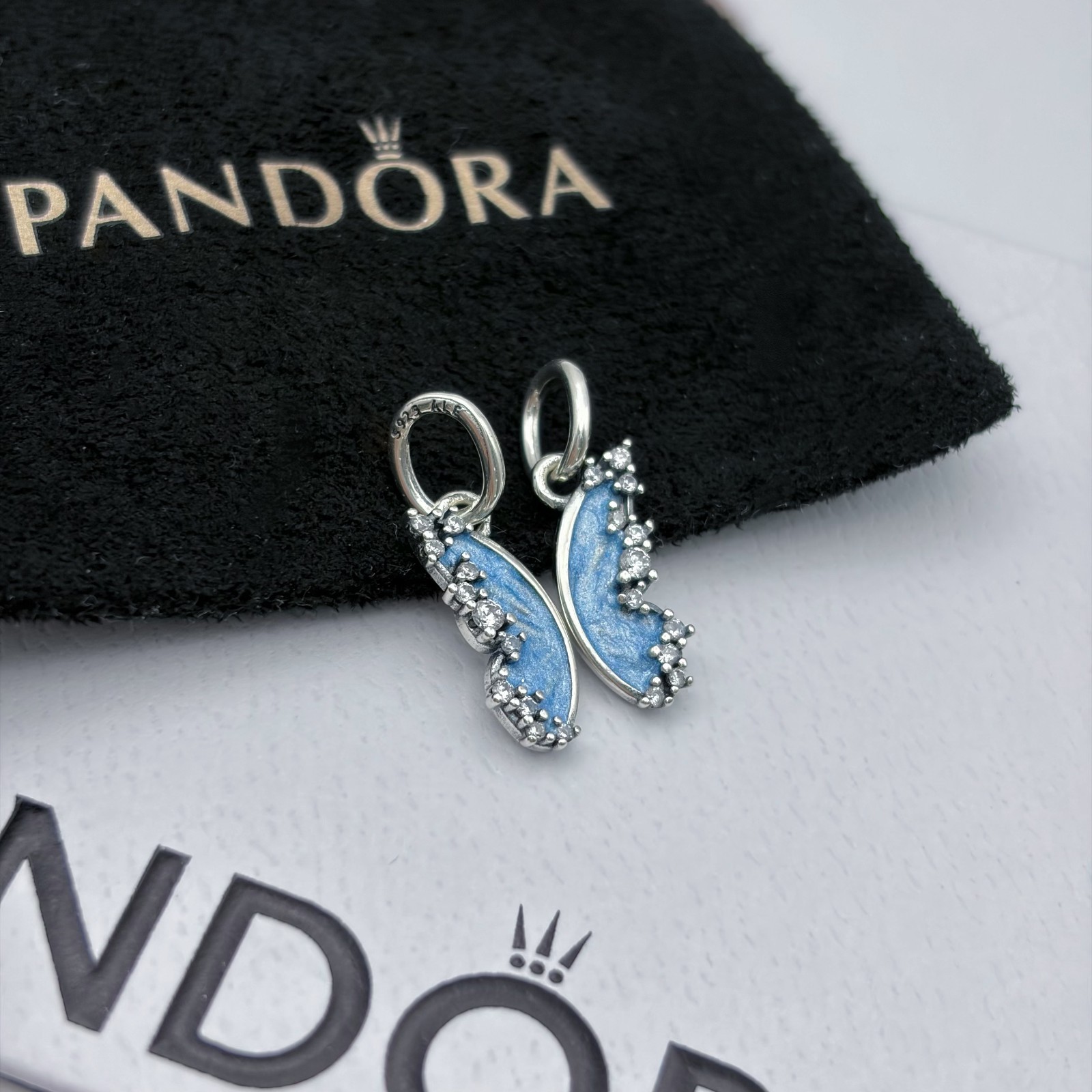 NEW 100% #794244C01 Pandora Splittable Butterfly Dangle Charm, NEW WITH BOX