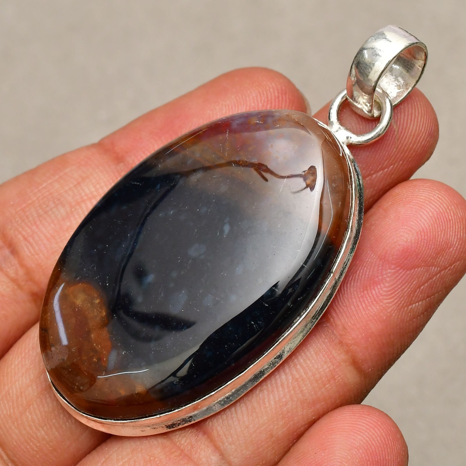 Sodalite Gemstone Handmade 925 Sterling Silver Jewelry Pendant 2.28″