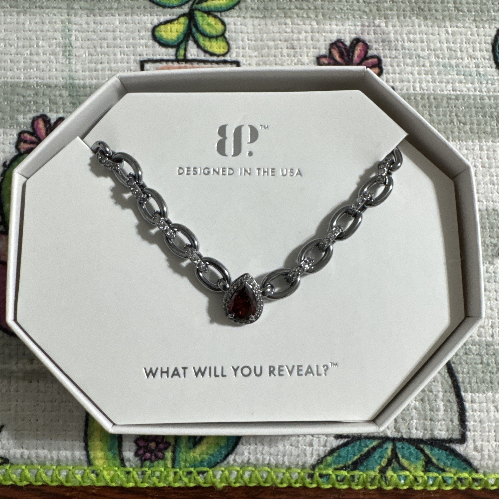 Bomb Party January Necklace “Fifth Avenue Polish” Hematite Plating