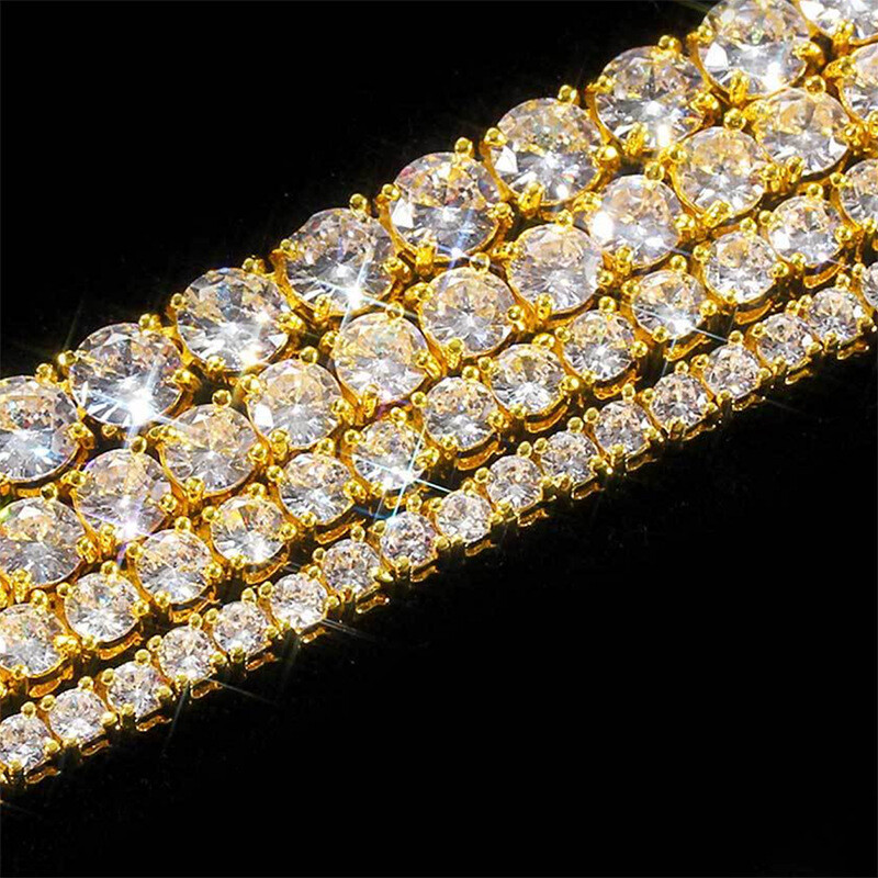 3/4/5/6.5MM Premium Iced Out 5A CZ Tennis Necklace Chain Bracelet VVS1 Clarity
