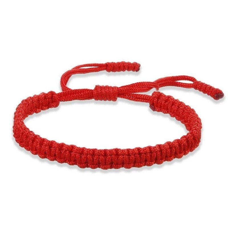 4PCS Black Tibetan Lucky String Bracelet Woven Braided Adjustable Men Women Gift