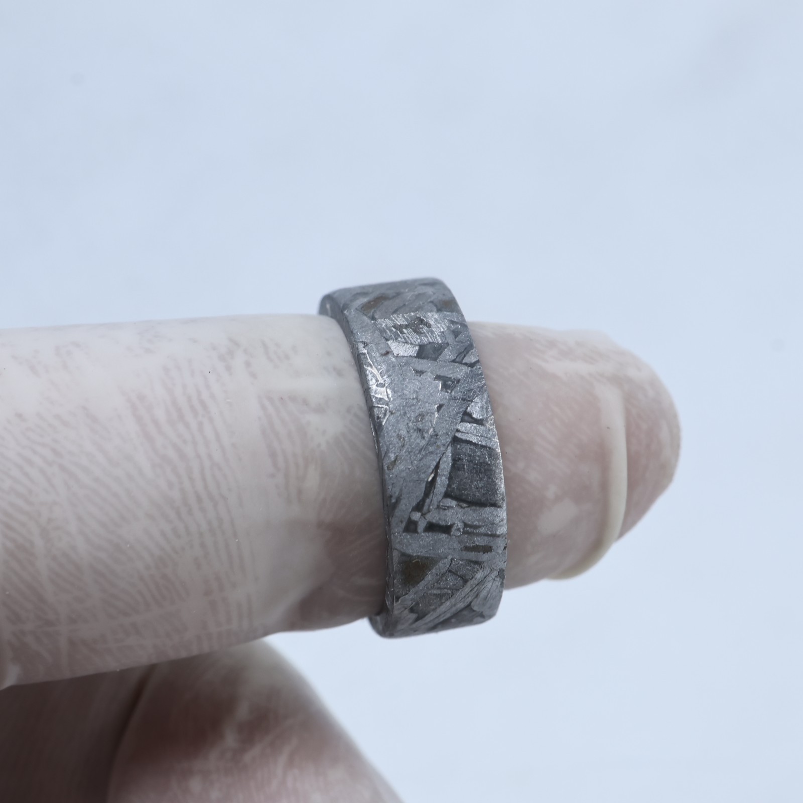 meteorite ring Natural meteorite carving crater ring, holiday gift