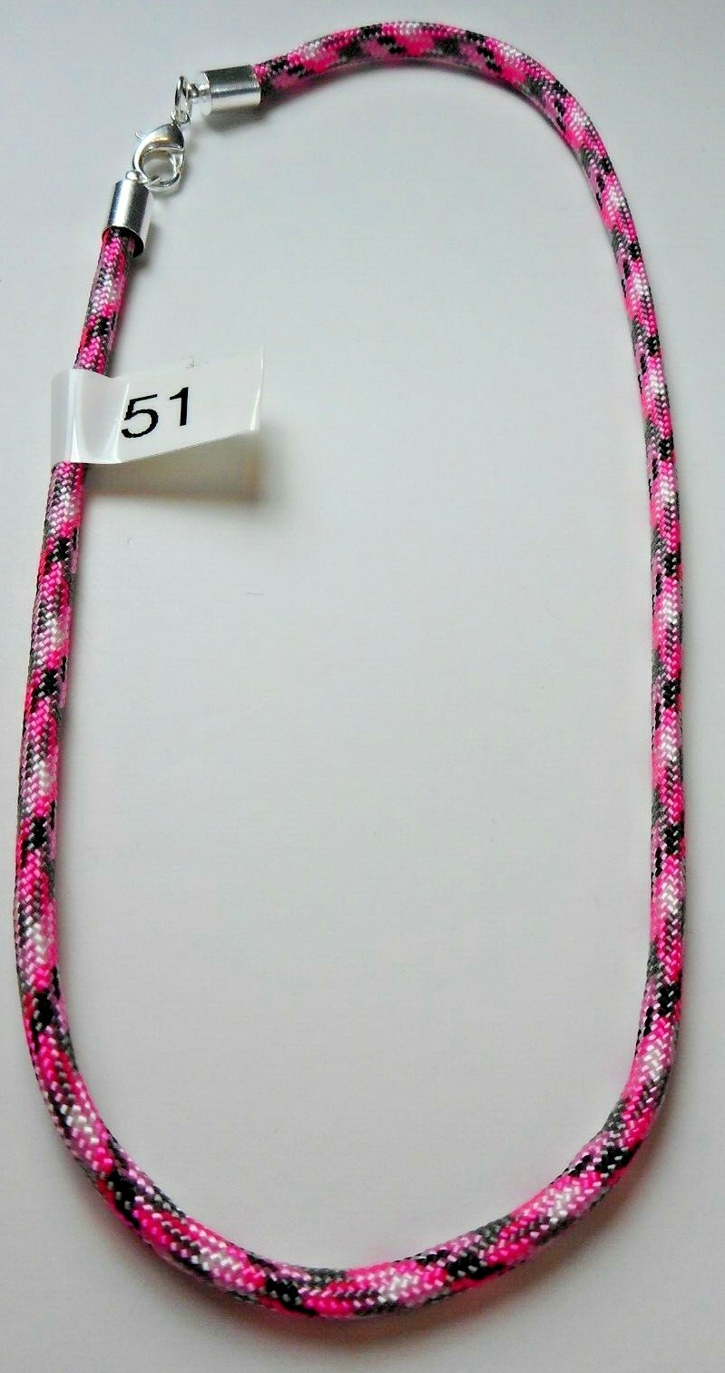 Braided Choker Necklaces Bracelets Anklets Silver Lobster Clasp Paracord 4mm USA