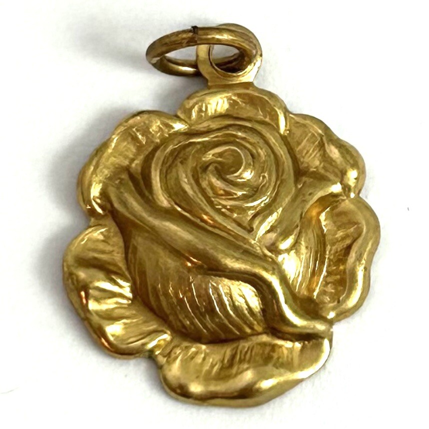 Rose Flower Charm Brass Metal Stamping Tiny Floral Jewelry For Women Dainty