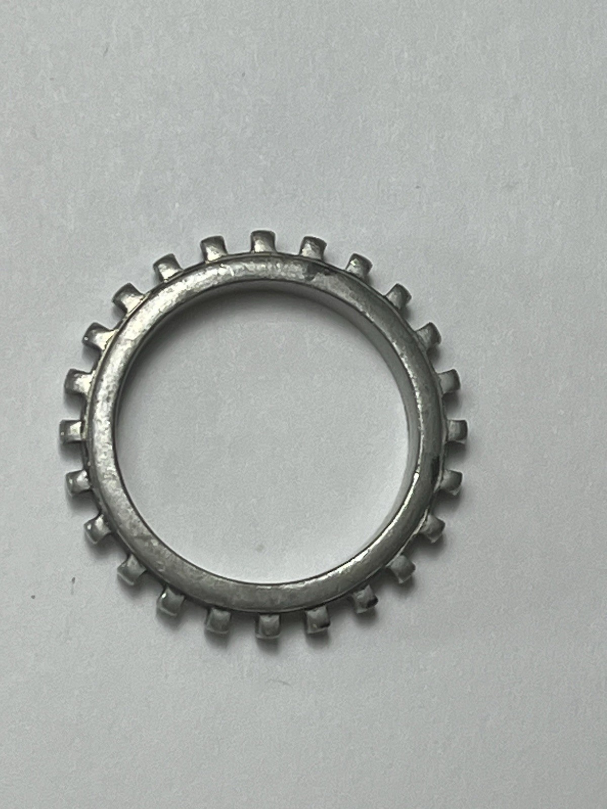Bico Sterling Silver Plated Pewter Mechanical Twist Spinner Ring Size 12.5