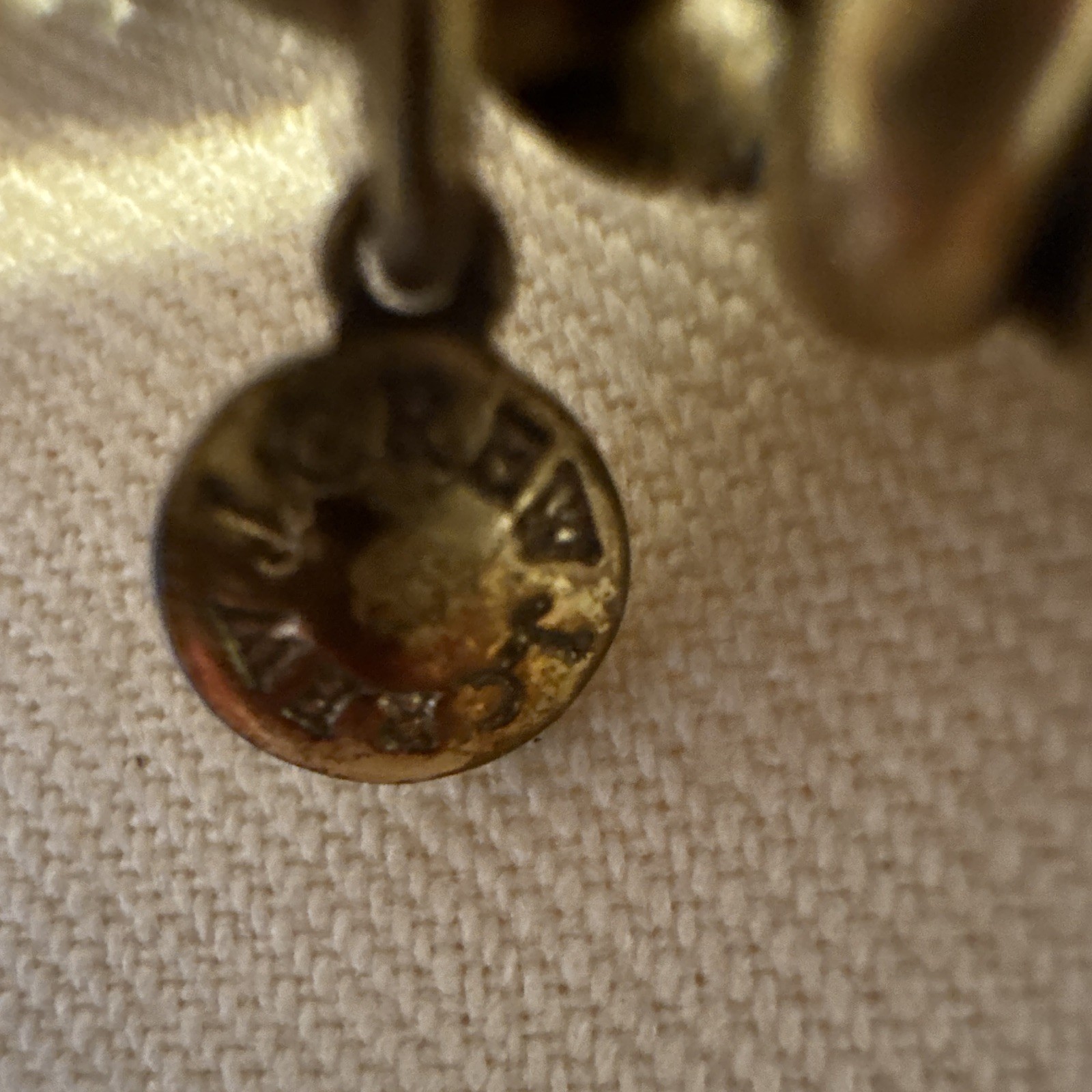 2000’s J.Crew Cable Chain Coin Charm Necklace Crystal Starburst Ribbon