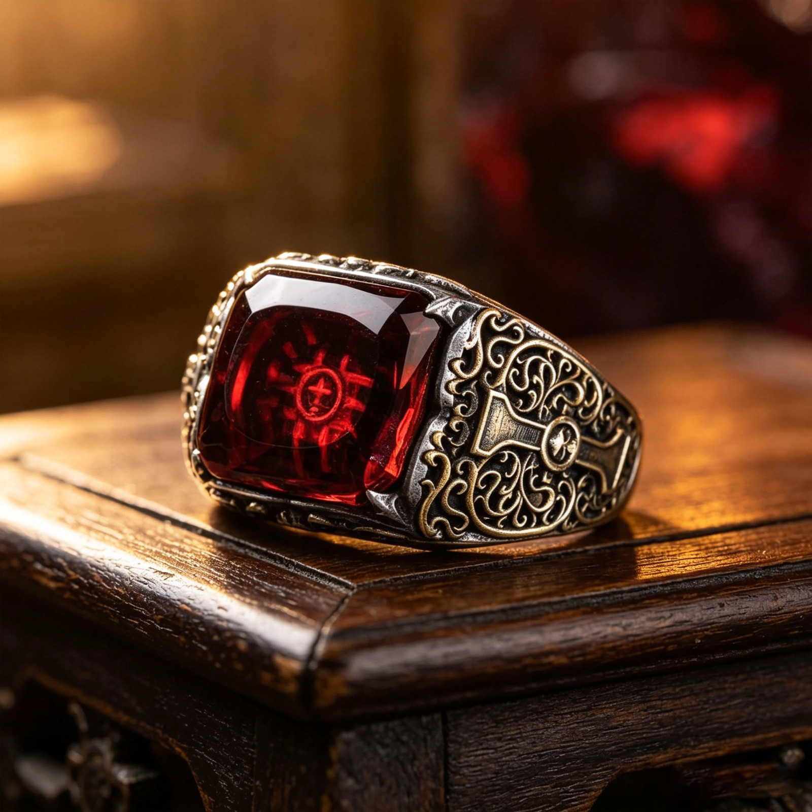 Warhammer 40k game Ring for fans Inquisition type for gift and self-collection