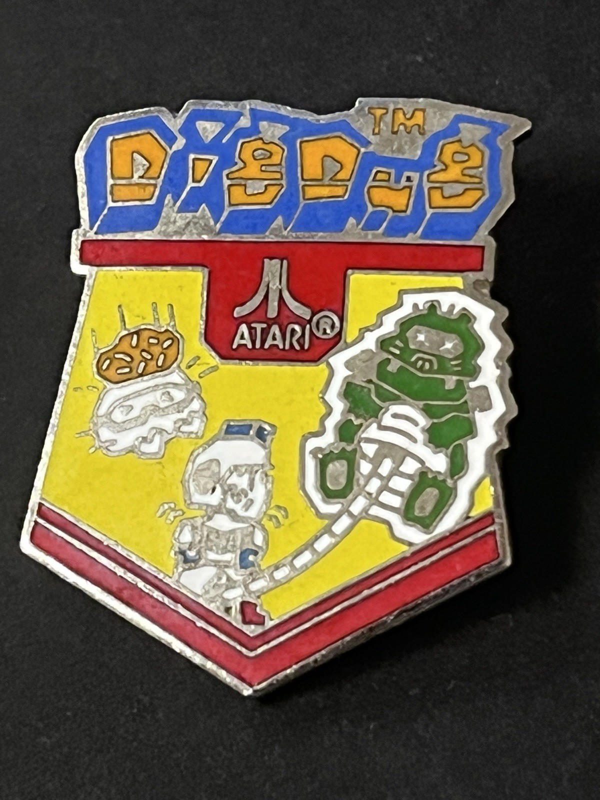 Vintage Atari Enamel Pins Asteroids Centipede Dig Dug * Lot of 3 * Original *