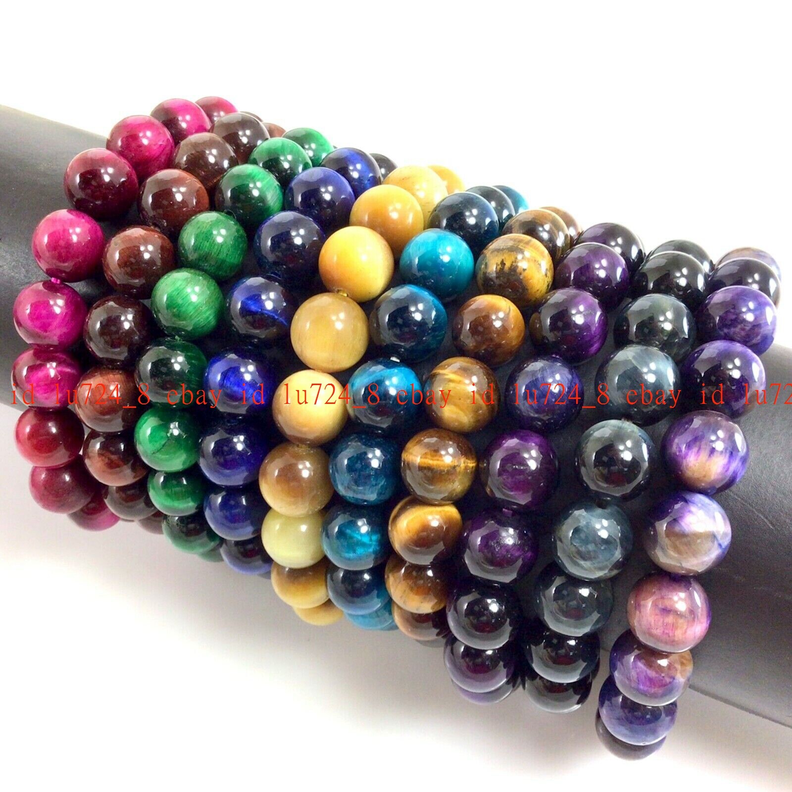 Handmade Tiger Eye Beaded Bracelet 7.5″ Healing Balance Chakra Bracelet Stretch