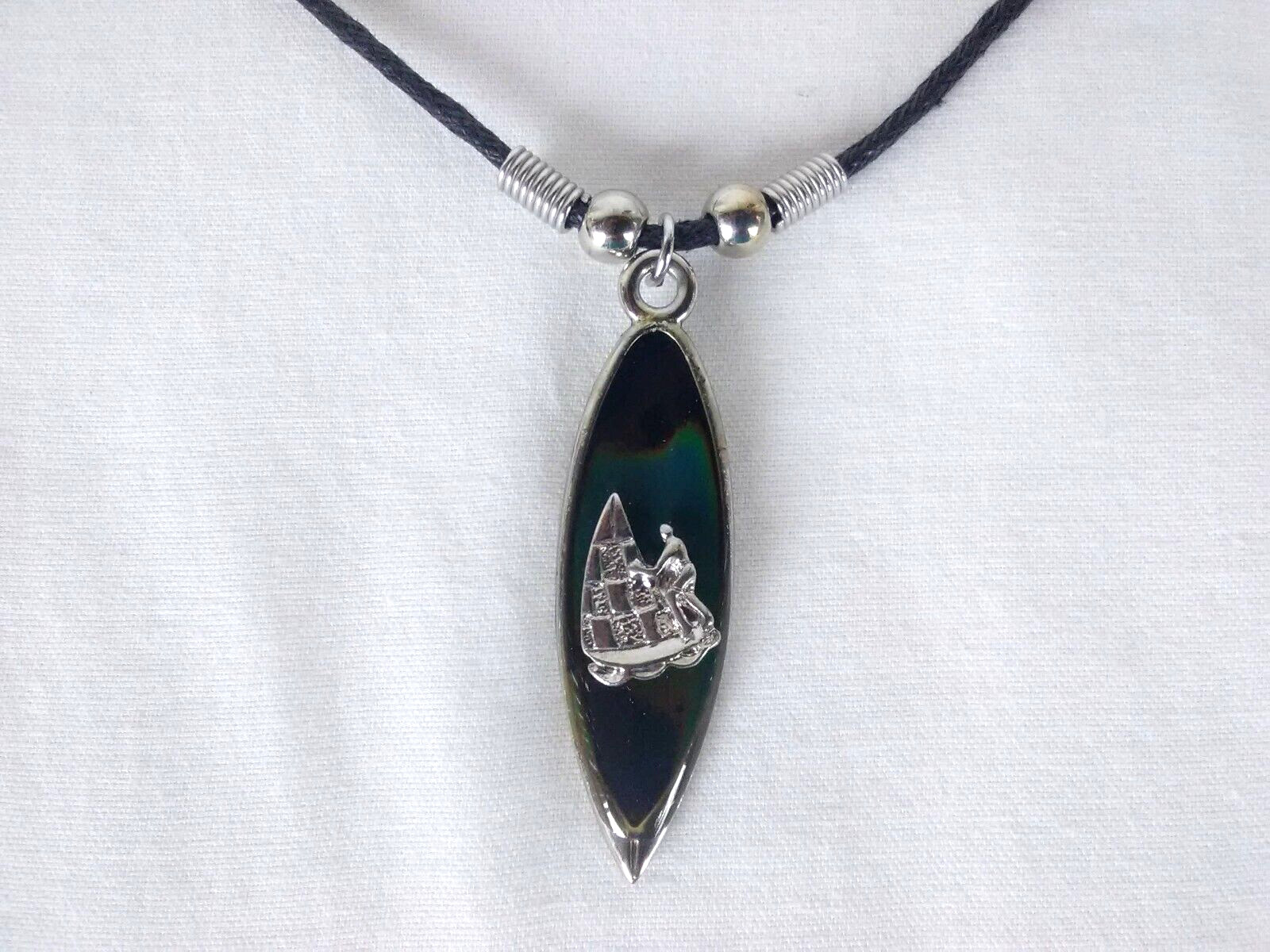 Mood Jewelry Surf Board Sail Boat Necklace Adjustable 17″ US Seller NWT