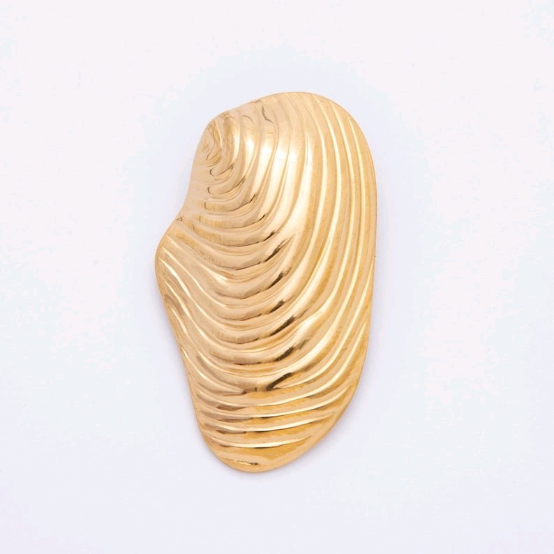 Big Gold Textured Abstract Geometric Charms – Rustic Dangle Findings for DIY Jew