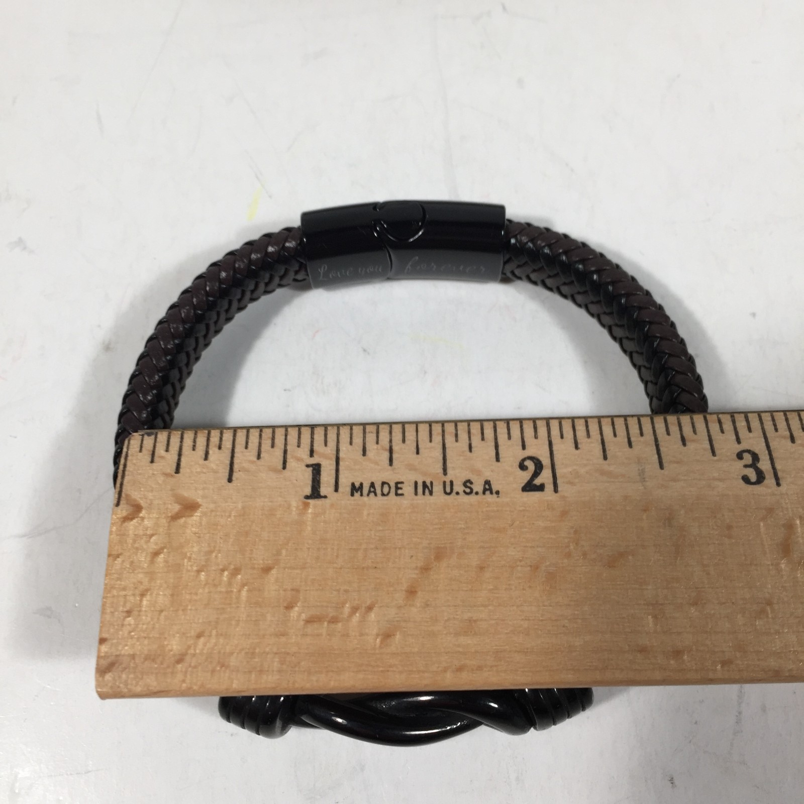 Men’s or Women’s Infinity-Love You Forever Bracelet Brown/Black Braided Leather