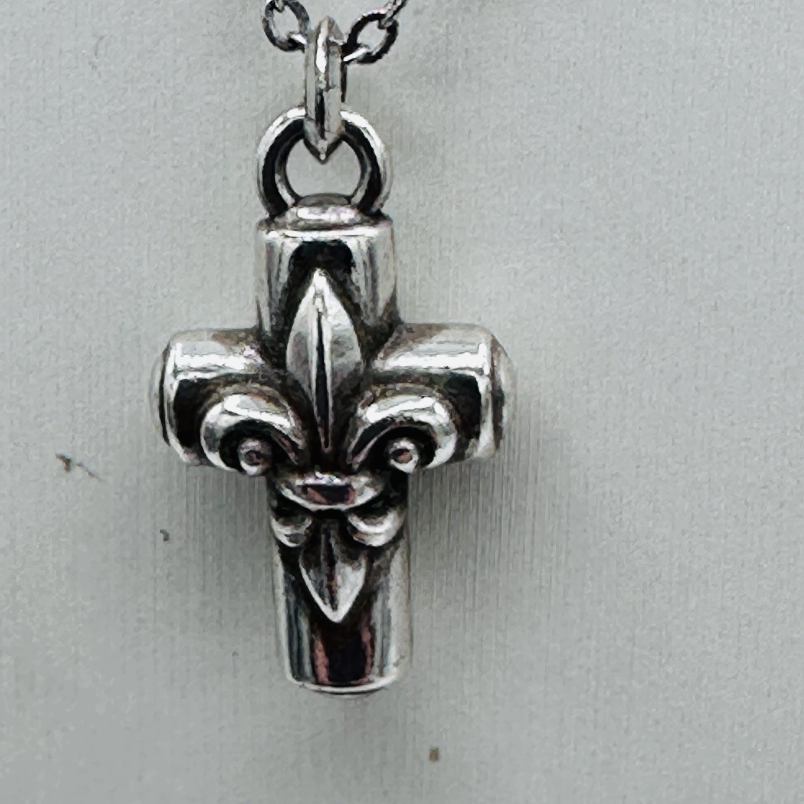 Brighton Royal Cross Petite Pendant Necklace Silver Tone Adjustable 16