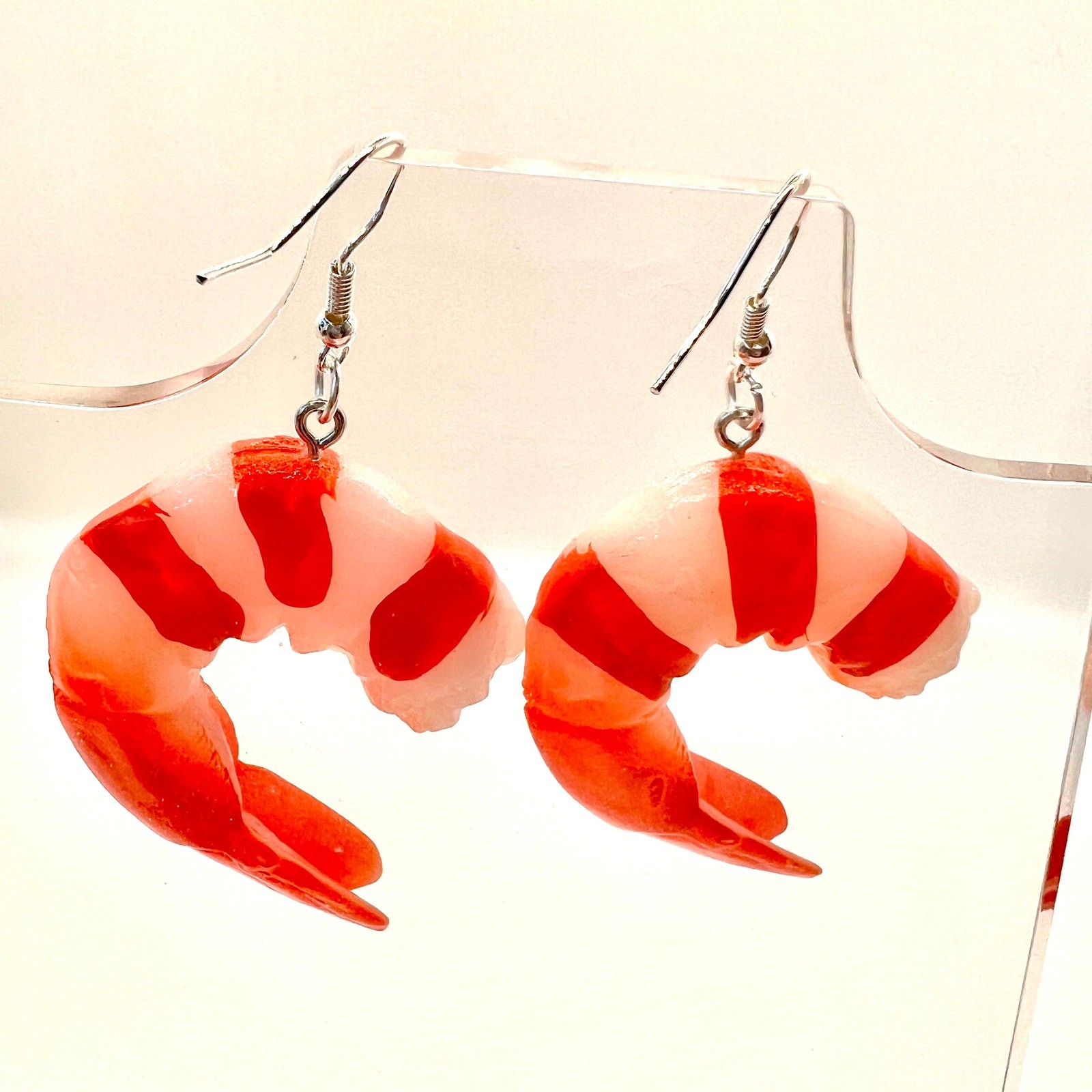 Shrimp Earrings – Cajun Seafood Dangles – Louisiana New Orleans Style