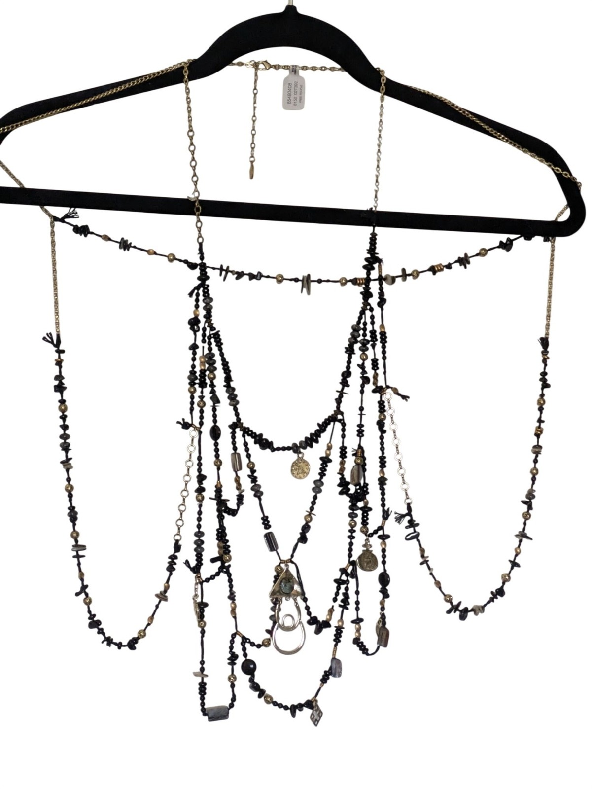 Free People X Ariana Ost Mermaid Shell Beaded Body Chain Festival Hippie Boho