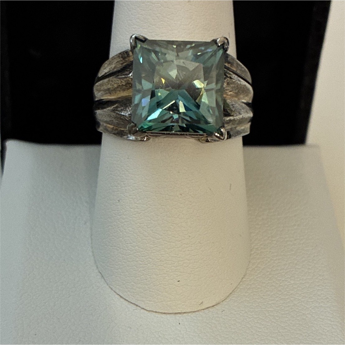 7.80 carat blue diamond ring